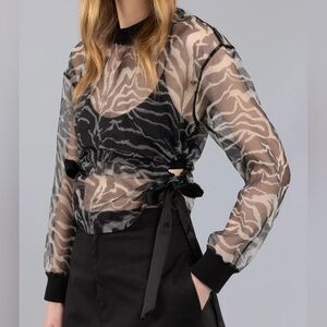 Esthe Sheer Print Top